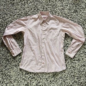 J Brand Long Sleeve Button Down Striped Shirt—Large, Red & White